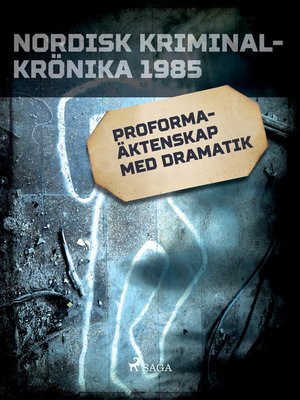 cover image of Proformaäktenskap med dramatik